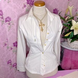 𝅺🌷 Chlorophylle🌷  White Chemise Travel Shirt